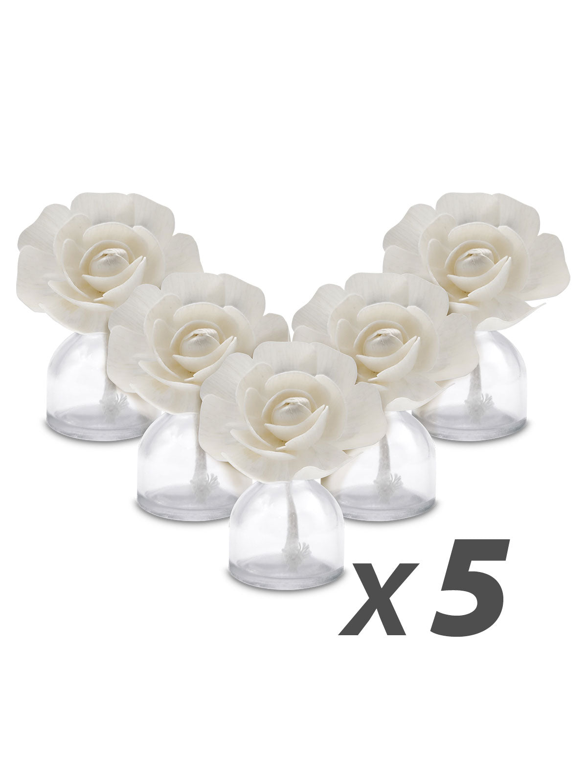 FLOR DIFUSORA MECHA BLANCA PARA MIKADO