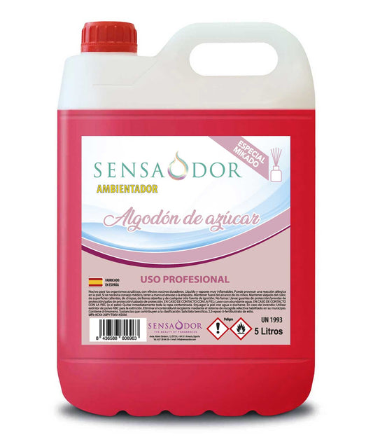 AMBIENTADOR RECAMBIO PARA MIKADOS CON OLOR A ALGODÓN DE AZÚCAR 5L