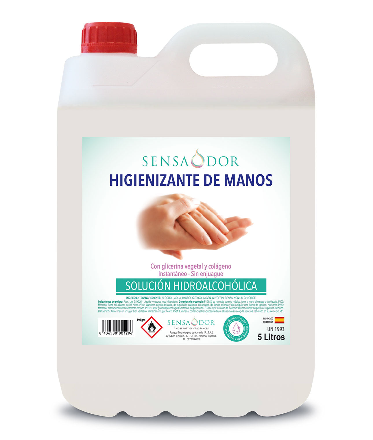 HIGIENIZANTE DE MANOS  5L (70% alcohol)